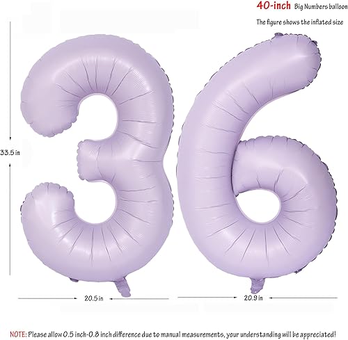 Vista 343 de 40" Macaron purple Number Balloons Helium Foil Mylar Balloon Birthday Party banquet Decoration 9