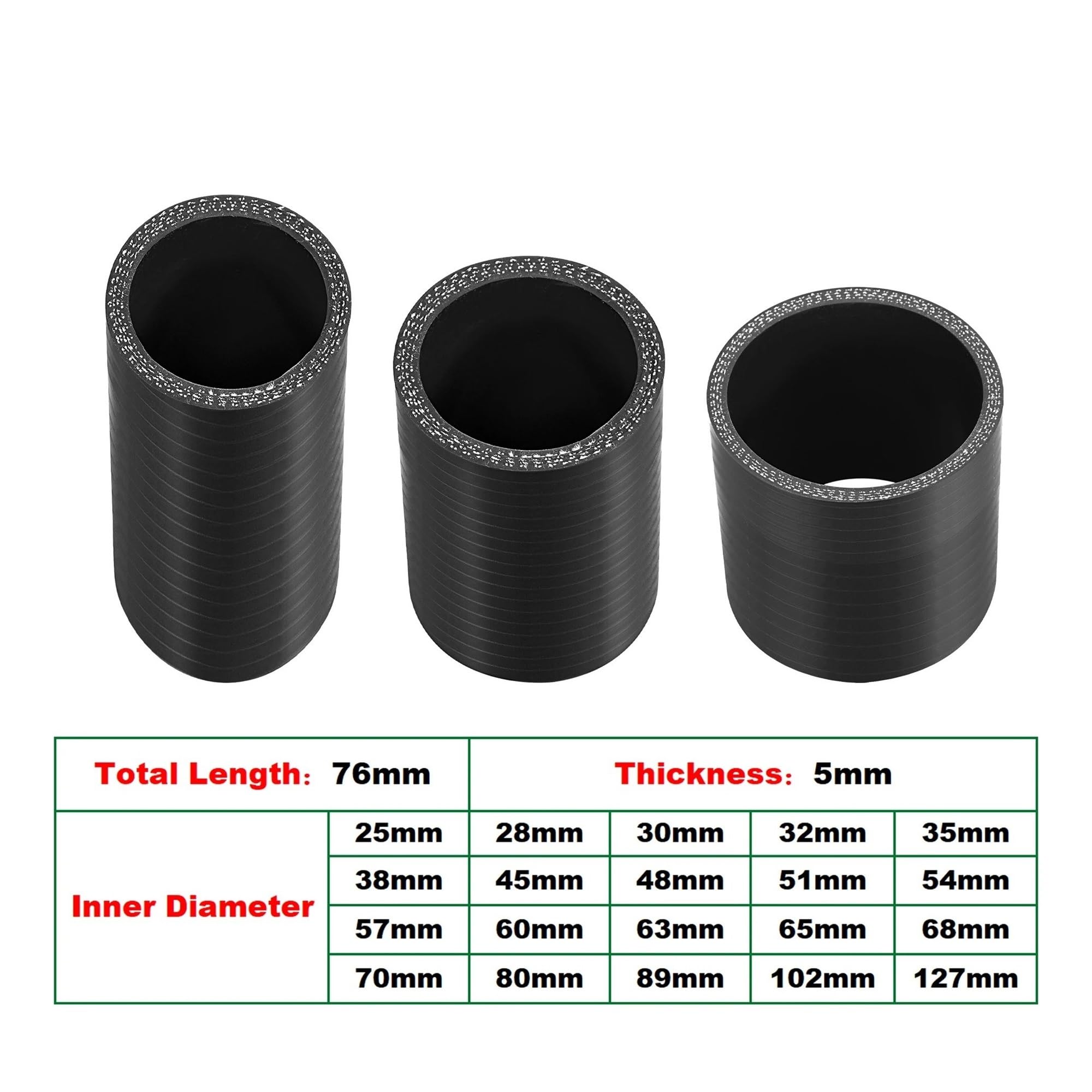 Manguera De Silicona Turbo De 4 Pulgadas Flexible, Resistente Al Calor Y Reforzado