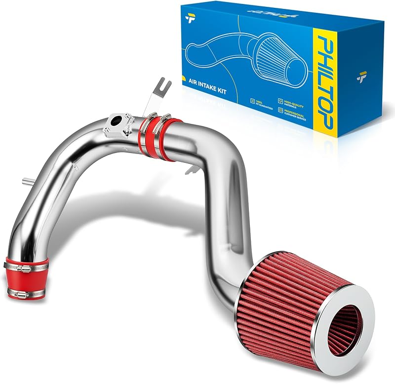 Kit de admissão de ar frio PHILTOP 3" para Honda Accord 2.4L 2008 a 2012, vermelho