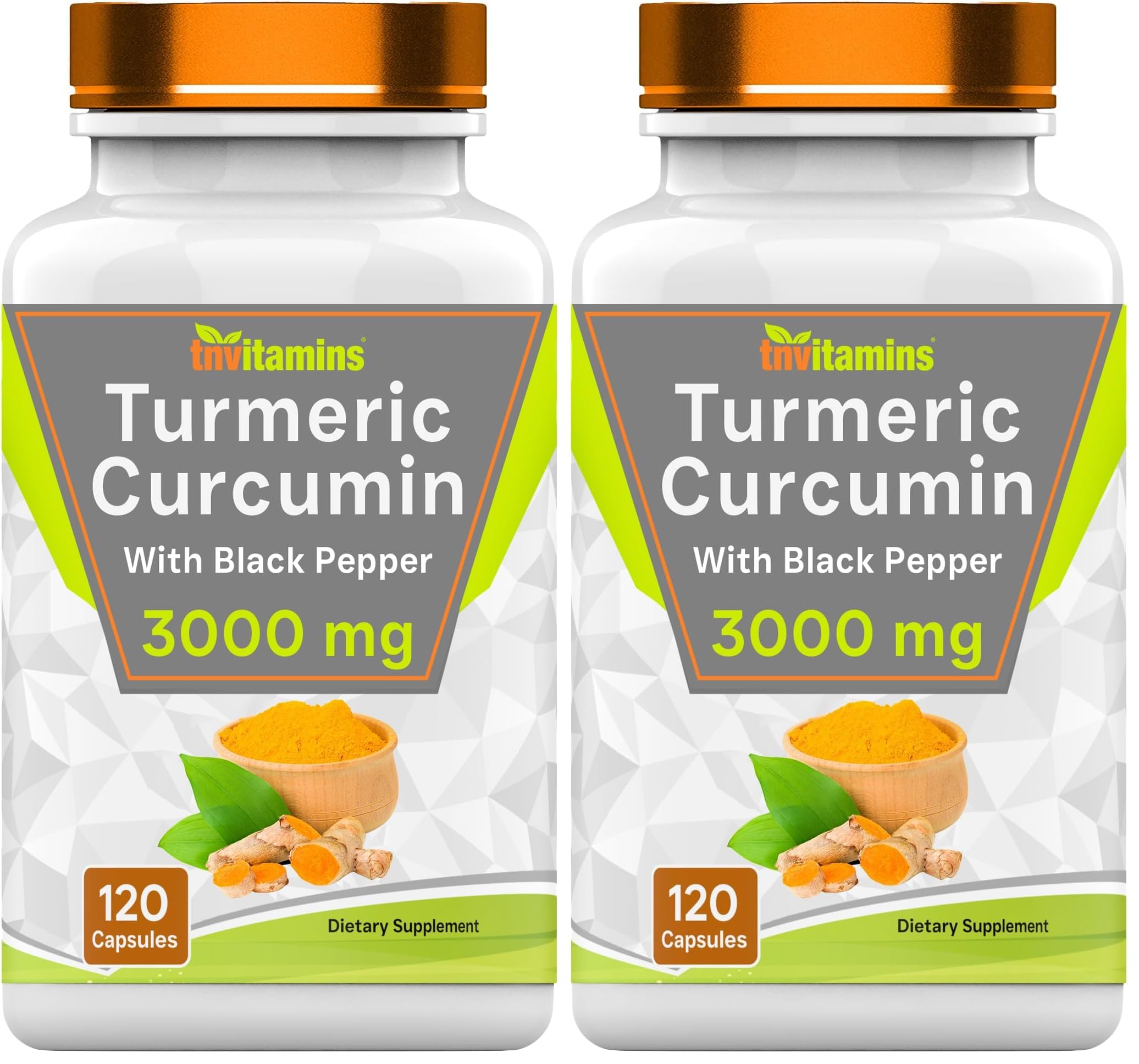 Turmeric Curcumin Capsules with Black Pepper | 3000 MG - 120 Capsules | Extra Strength Golden Turmeric Curcumin Supplement | Non-GMO | Produced in the USA — Amazon image 7