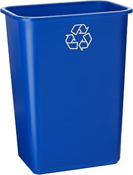 United Solutions EcoSense WB0069 Blue Plastic 41 Quart Recycling Indoor Wasteba