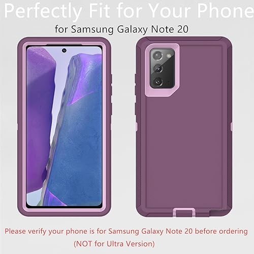 Miniatura 5 de Funda resistente para Samsung Galaxy Note 20 (no para Note 20 Ultra), resistente a prueba de polvo a prueba de golpes, 3 en 1, funda resistente para