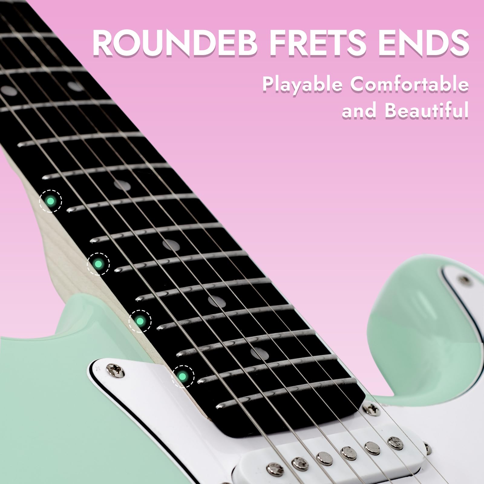 E-Gitarren-Set, 99 cm, solide Rechtshänder, E-Gitarre für Anfänger mit Verstärker + Gurte + 4 Gitarrenplektren + 6 Saitensatz + Stimmgerät + Kabel + E-Gitarrentasche, TST-220 SFG