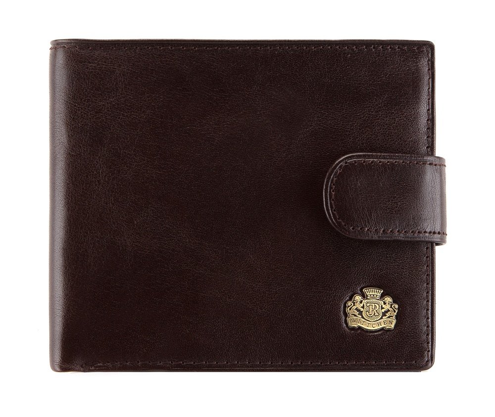 WITTCHEN Cartera de Piel de Vacuno, colección Arizona, con Cierre de botón a presión, Fabricado, Elegante y clásico, 12 x 10 cm