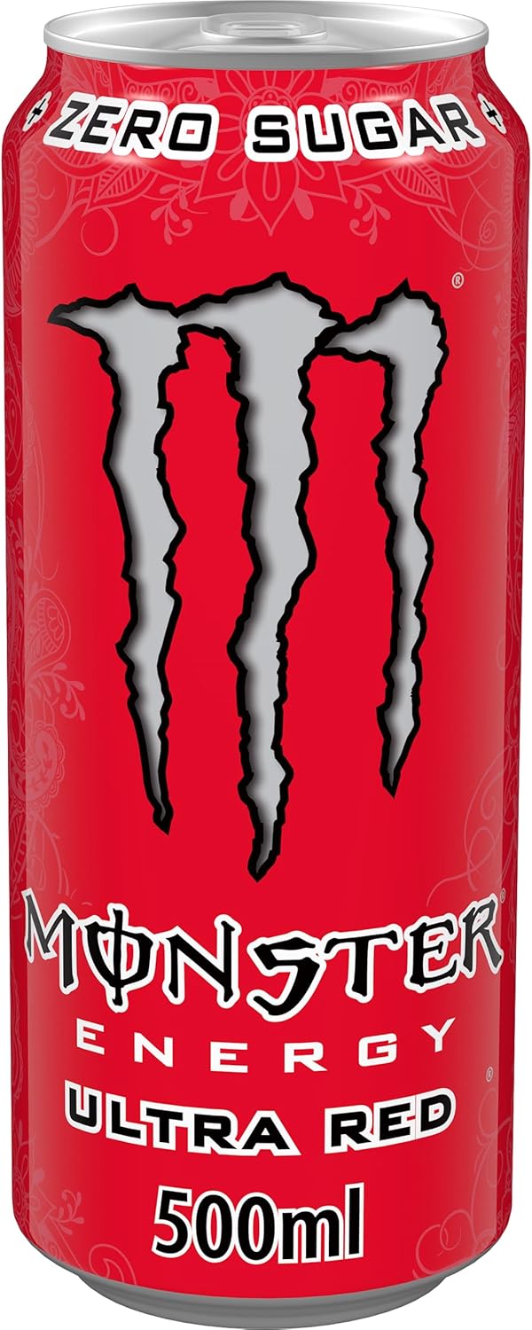 Monster Energy Ultra Red – 24 Lattine da 500 ml, Energy Drink Zero Zuccheri e Poche Calorie, Bevanda Energetica dal Gusto Leggero e Rinfrescante di Frutti Rossi Ultra Red 500ml - Immagine 2