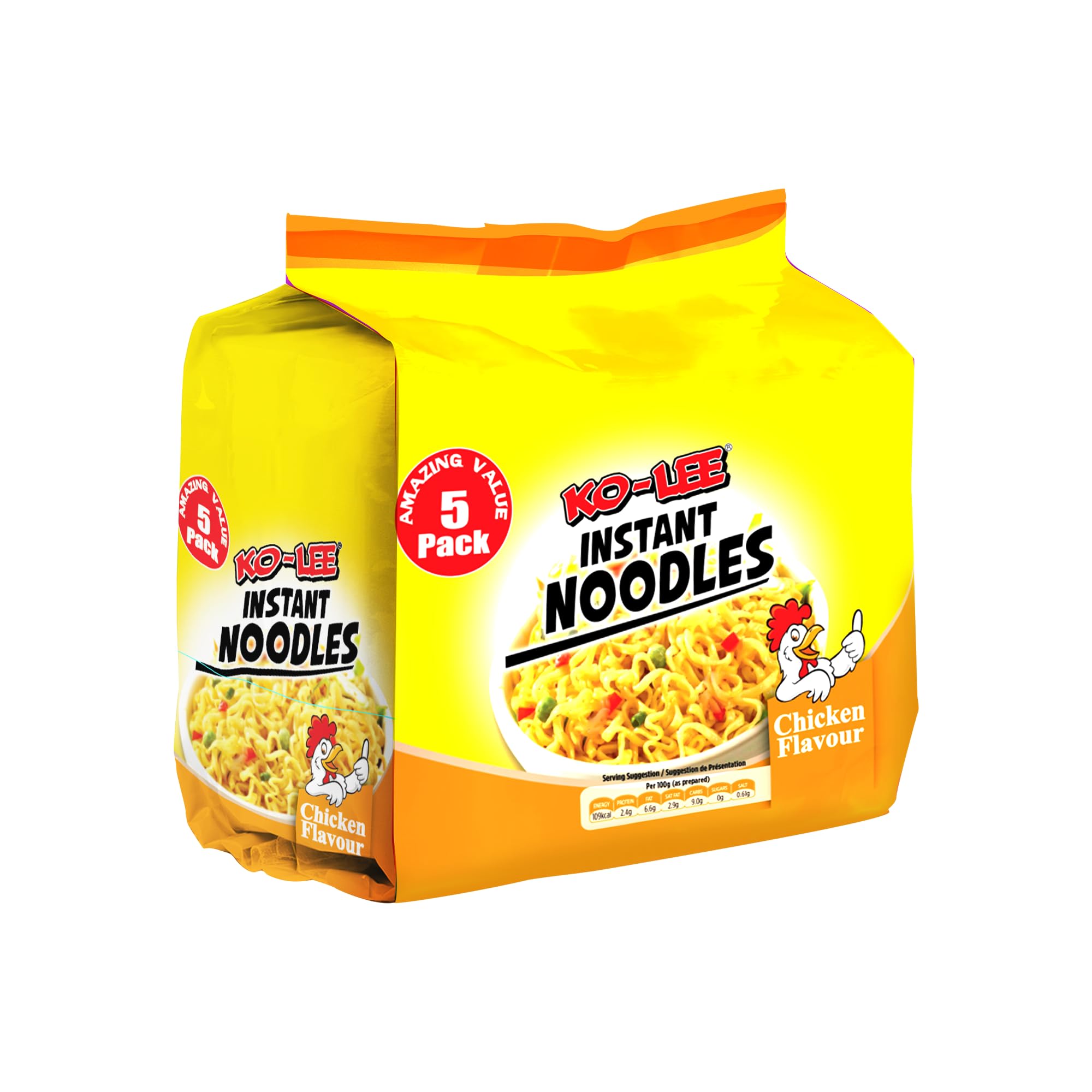 Ko - Lee Instant Noodles Chicken Flavour 5 Pack 350g(Pack of 6)