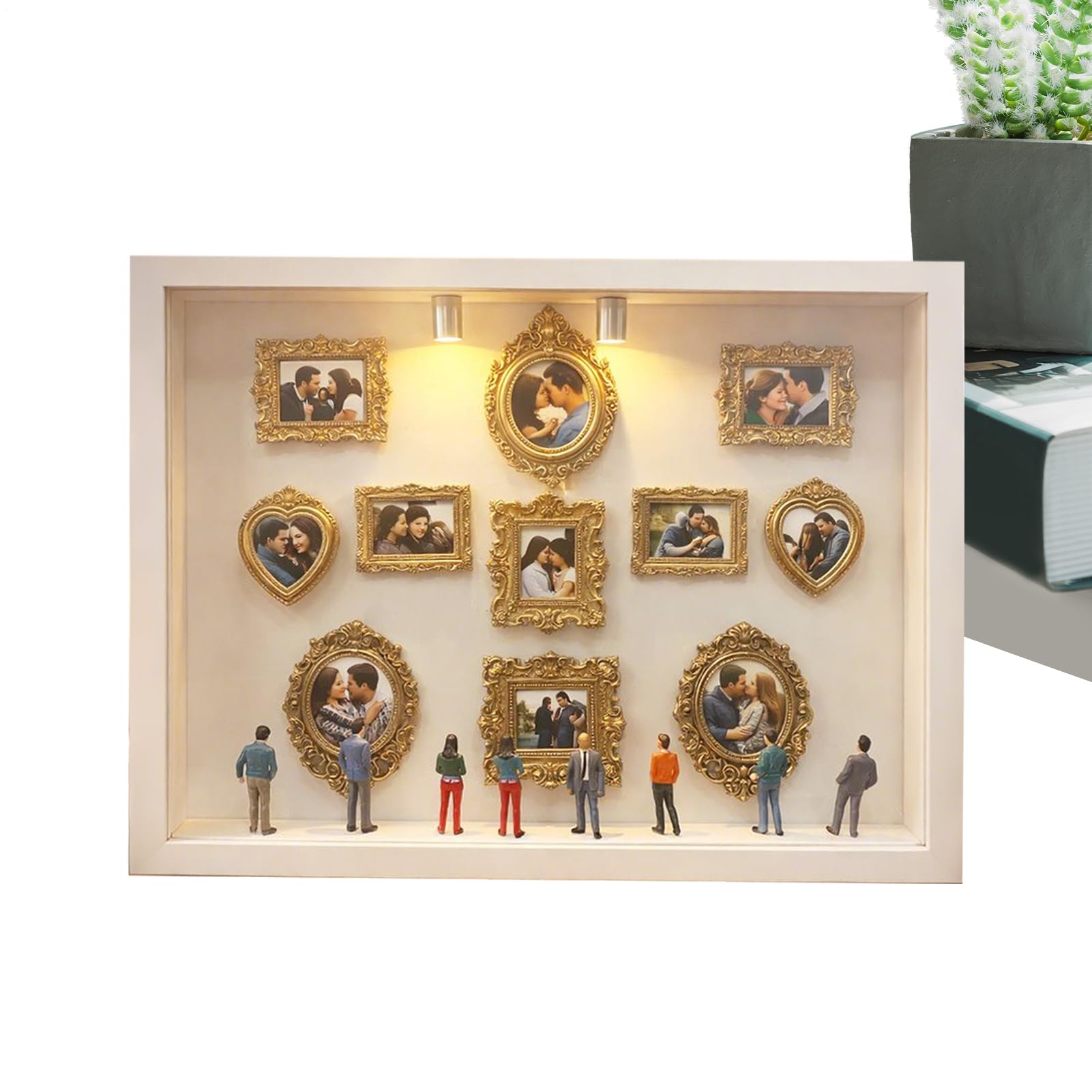 Mini Muzeum Pudełko z Sylwetkami DIY Dekoracja Biurkowa