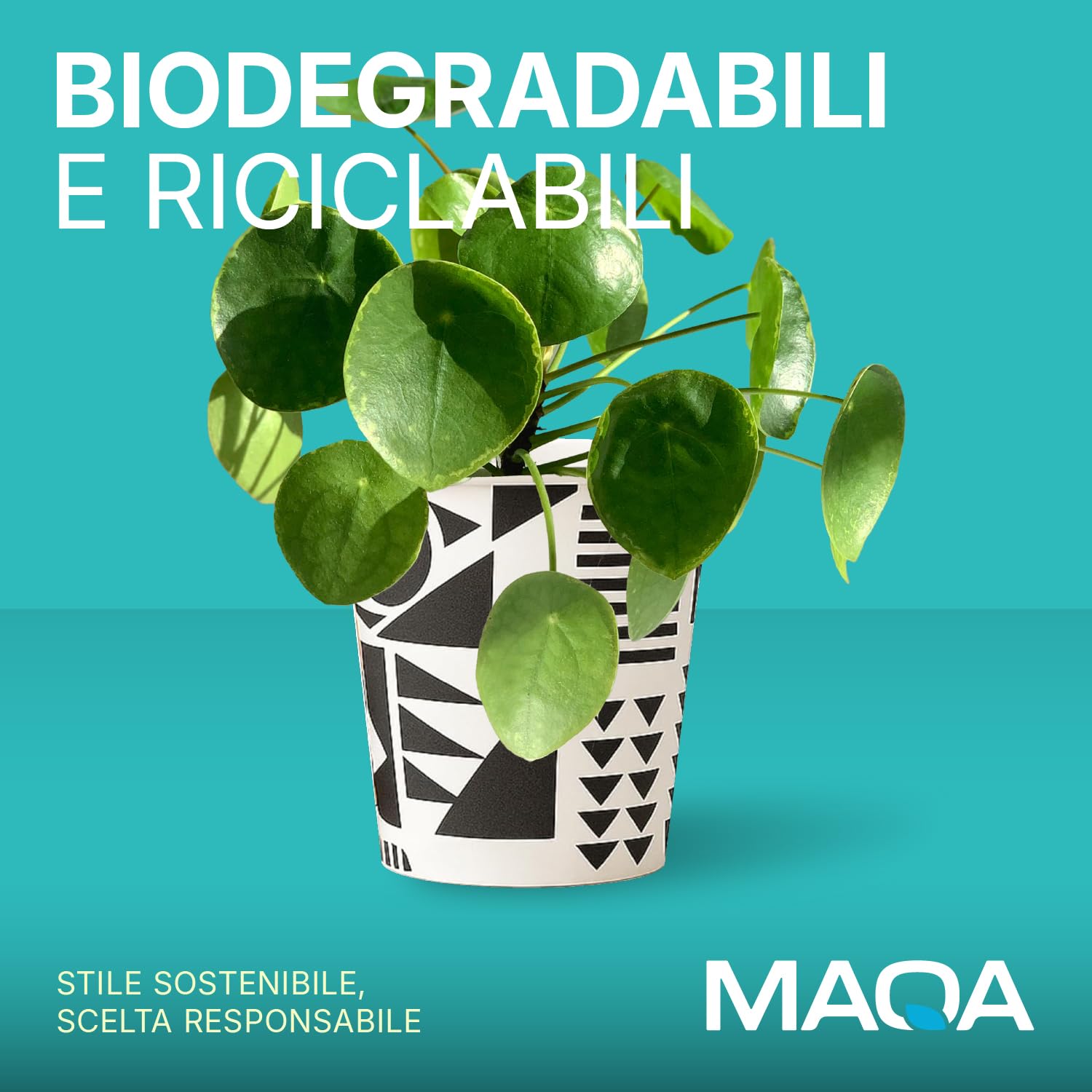MAQA - 2000 Bicchierini Caffè Carta, 120ml COMPOSTABILI PER ESPRESSI MACCHIATI - Bicchieri Caffe Monouso Ecologici, Resistenti al Calore, Riciclabili, Ideali per Espresso, Casa, Eventi e Ufficio
