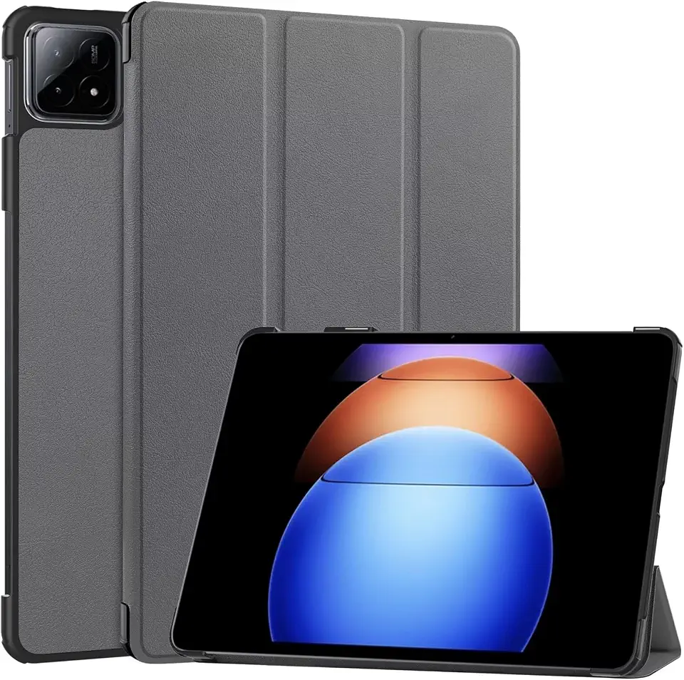 Slim Stand Hard Back Shell Smart Cover Case for Xiaomi Pad 7 / Pad 7 Pro, Auto Wake/Sleep Grey