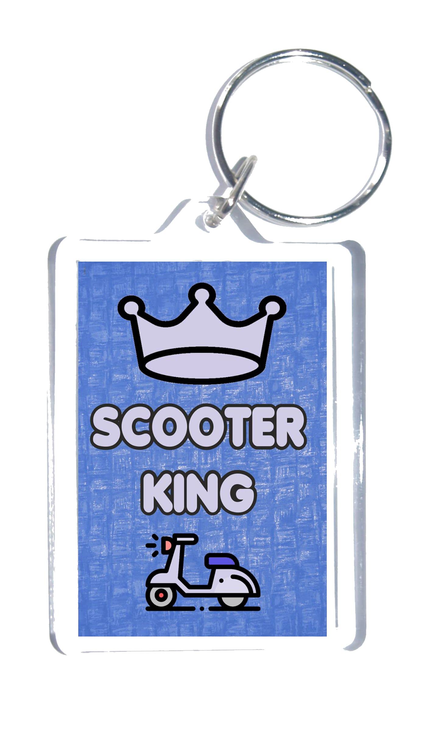 Clare's Cosmetics Multicoloured Fun Scooter Lover Gift – Scooter King – Keyring - Novelty Present