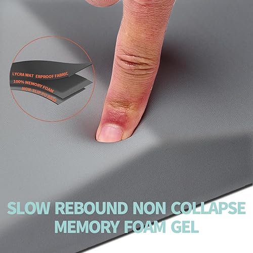 Miniatura 9 de Alfombrilla de mouse ergonómica grande con soporte de muñeca, para aliviar el dolor del túnel carpiano, reposamuñecas para mouse con espuma