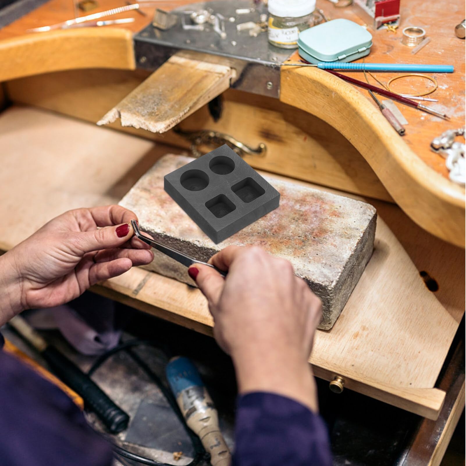 Amazon.co.jp: VILLCASE 黒鉛 インゴット 鋳型 黒鉛 鋳造 コイン 金属 精錬 スクラップ 鋳型 インゴット 坩堝 鋳型 溶解用  鋳造 精錬 金 銀 金属 : ホーム＆キッチン