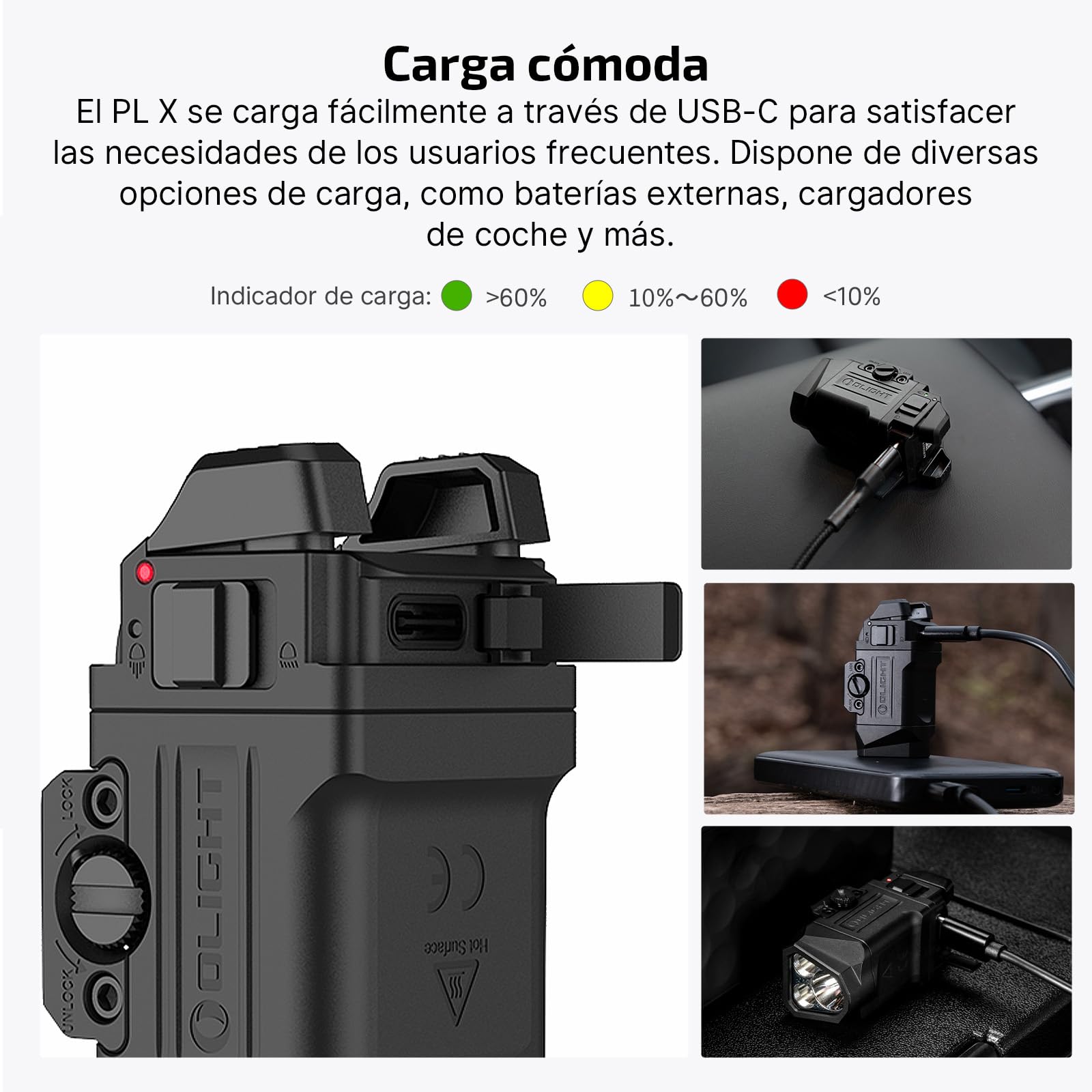 OLIGHT PL-X Linterna Con proyector de 22500 candelas y luz de inundación de 1200 lúmenes, orejetas ajustables y reversibles, puerto USB-C, soporte estroboscópico compacto para búsqueda en exteriores