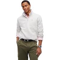 Tommy Jeans DM0DM20339 Felpa da Uomo in Pile con Zip a 1/4 Zip a Mezza Zip