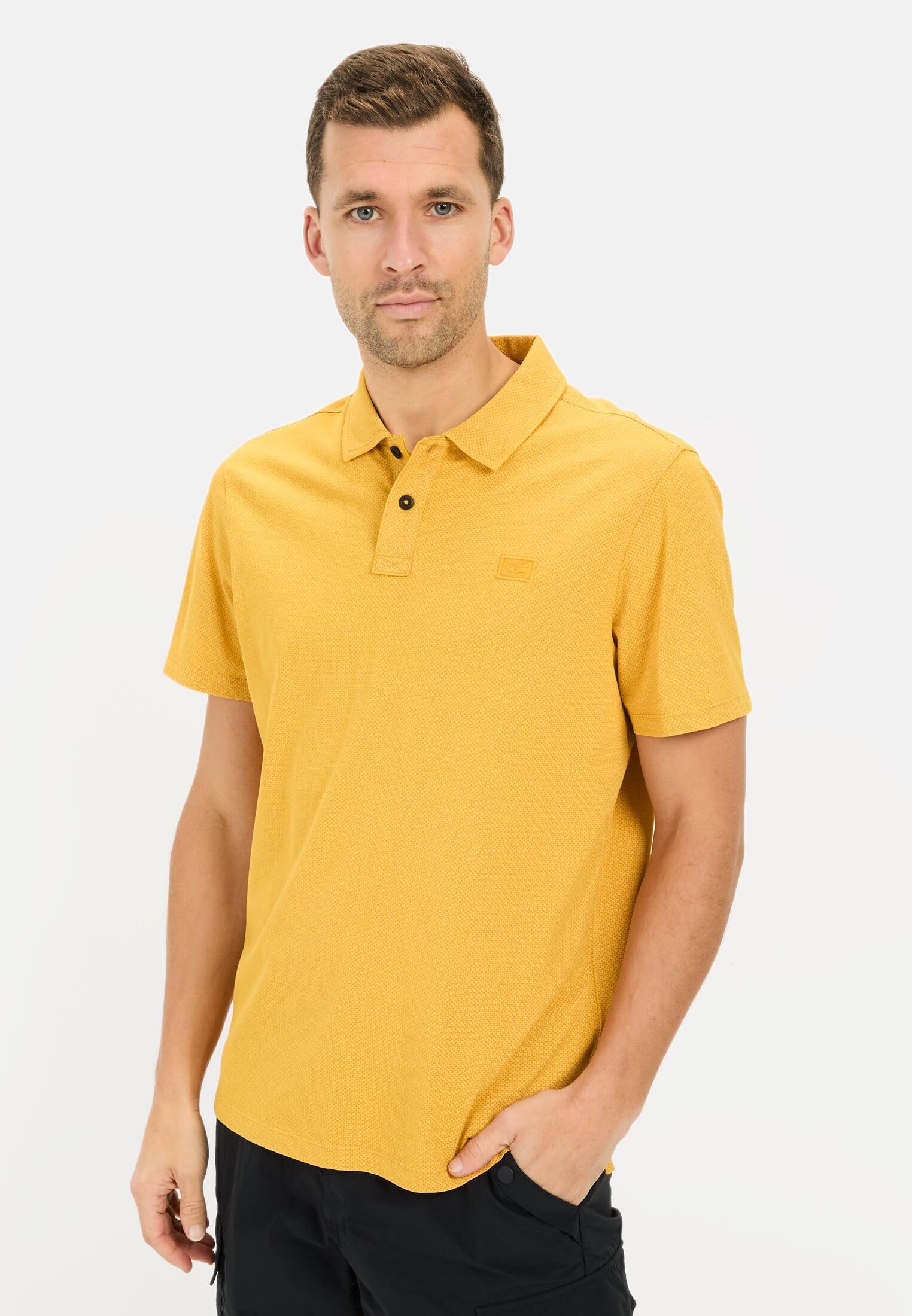 camel active Męska koszulka polo z krótkim rękawem z czystej bawełny, pomarańczowa, rozmiar XXL, pomarańczowy, XXL