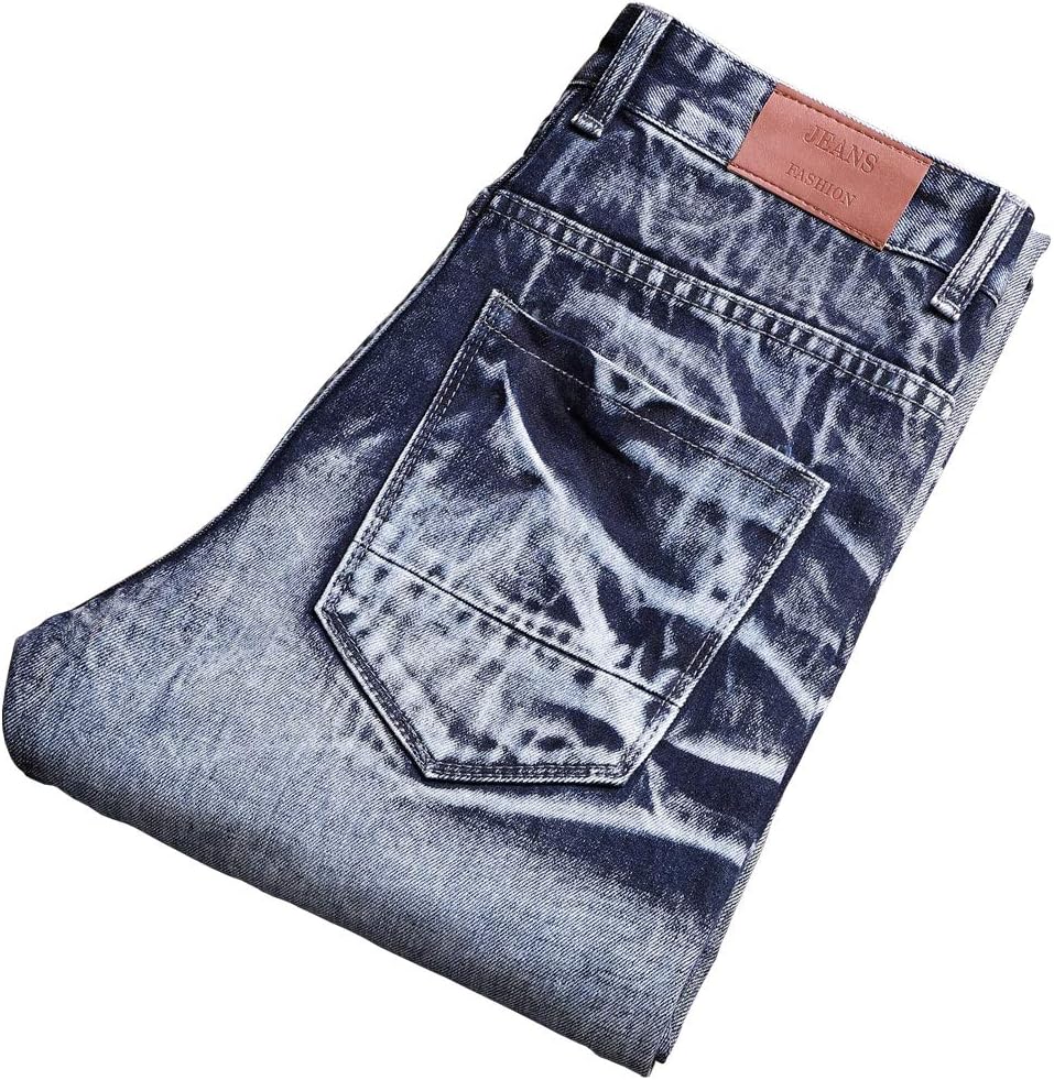 Jeans Men Stretch Slim Fit Straight Ripped Denim Pants Cowboy Comfy Flex Fashion - Image 8