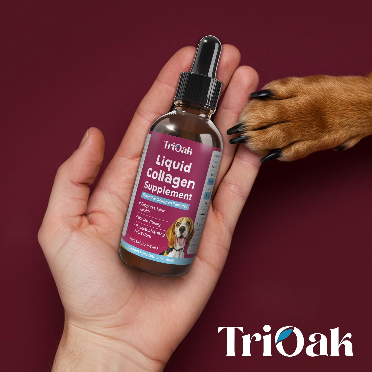 Liquid Collagen Supplement Drops for Dogs: Hip & Joint Support, Skin & Coat Health in One Daily Supplement with Bioactive Collagen Peptides - Pure Formula Support for All Dog Sizes & Ages - Image 8
