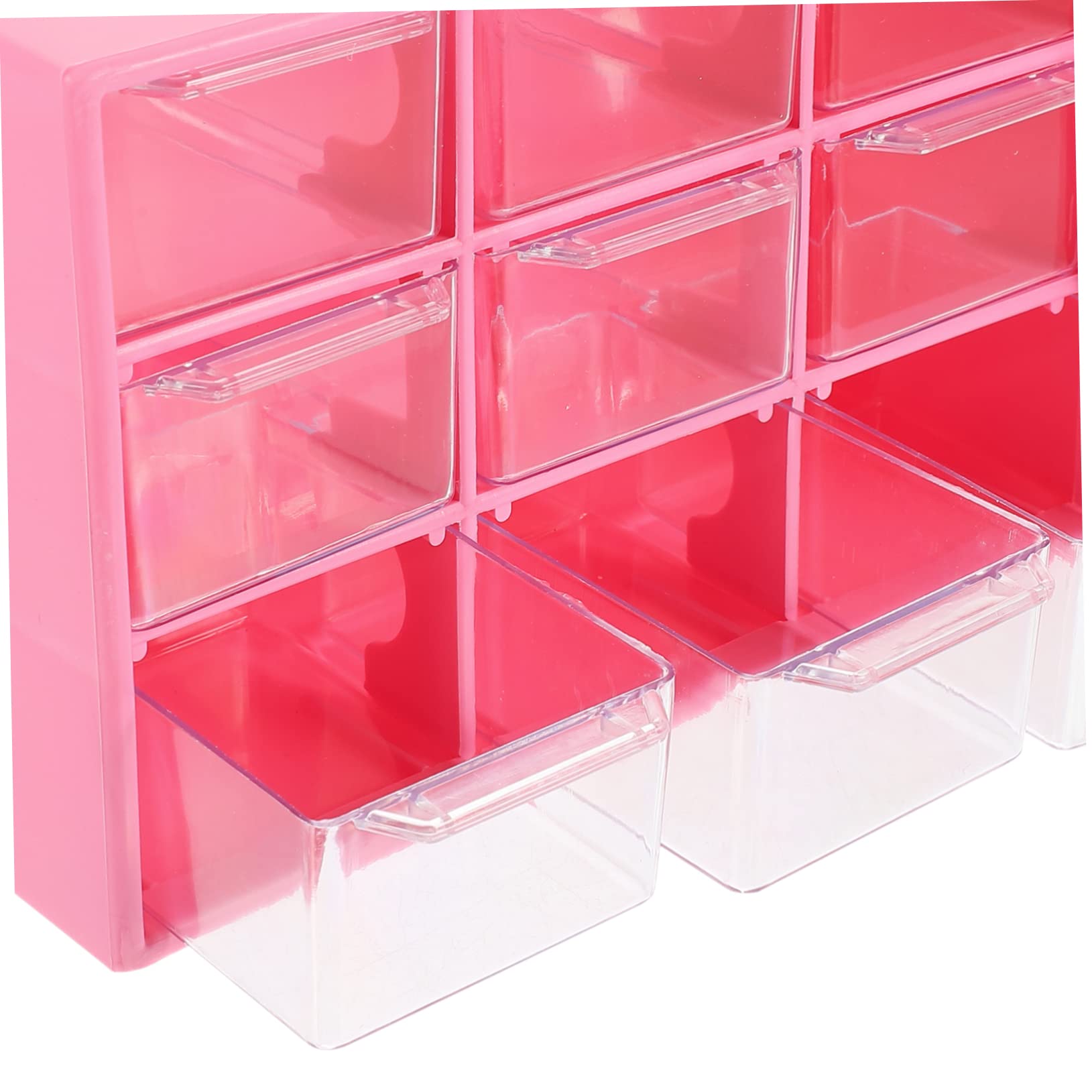 HOMSFOU 4pezzi Cassettiera Di Plastica Trasparente Per Organizzare Piccoli Oggetti Come Orecchini Perline Bottoni e Altro Per Scrivania Spazio Di Archiviazione