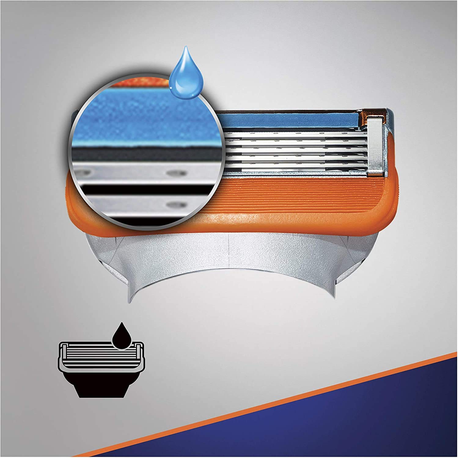 Gillette Fusion 5 Rasierklingen mit Trimmerklinge für Präzision und Gleitbeschichtung, 8 Ersatzklingen