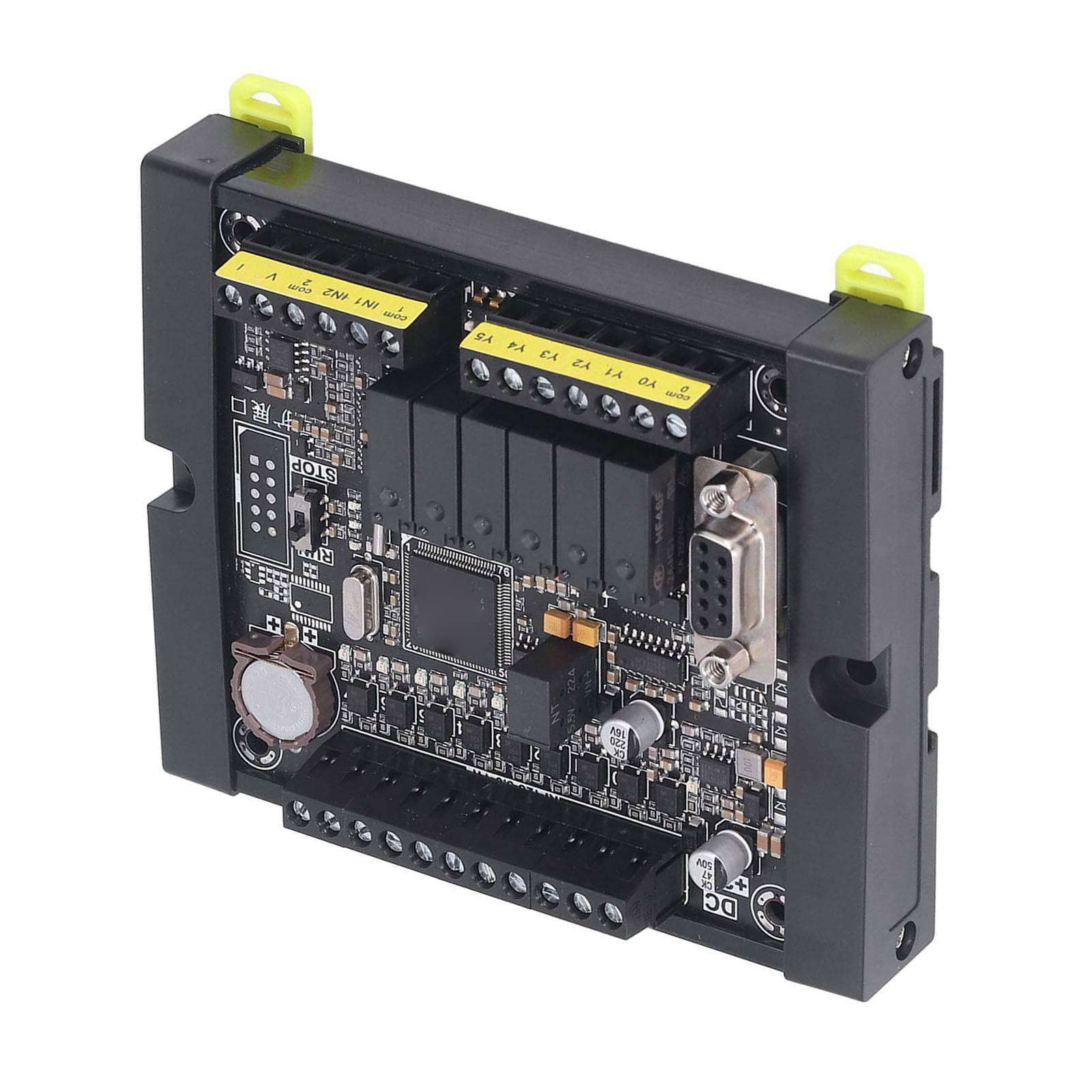 Contrôleur Logique Programmable, Contrôleur PLC PCB, Carte de Commande Industrielle 24 V avec 8 Entrées 6 Sorties, 2 Entrées Analogiques 1 Sortie, RS232 pour l'automatisation et les