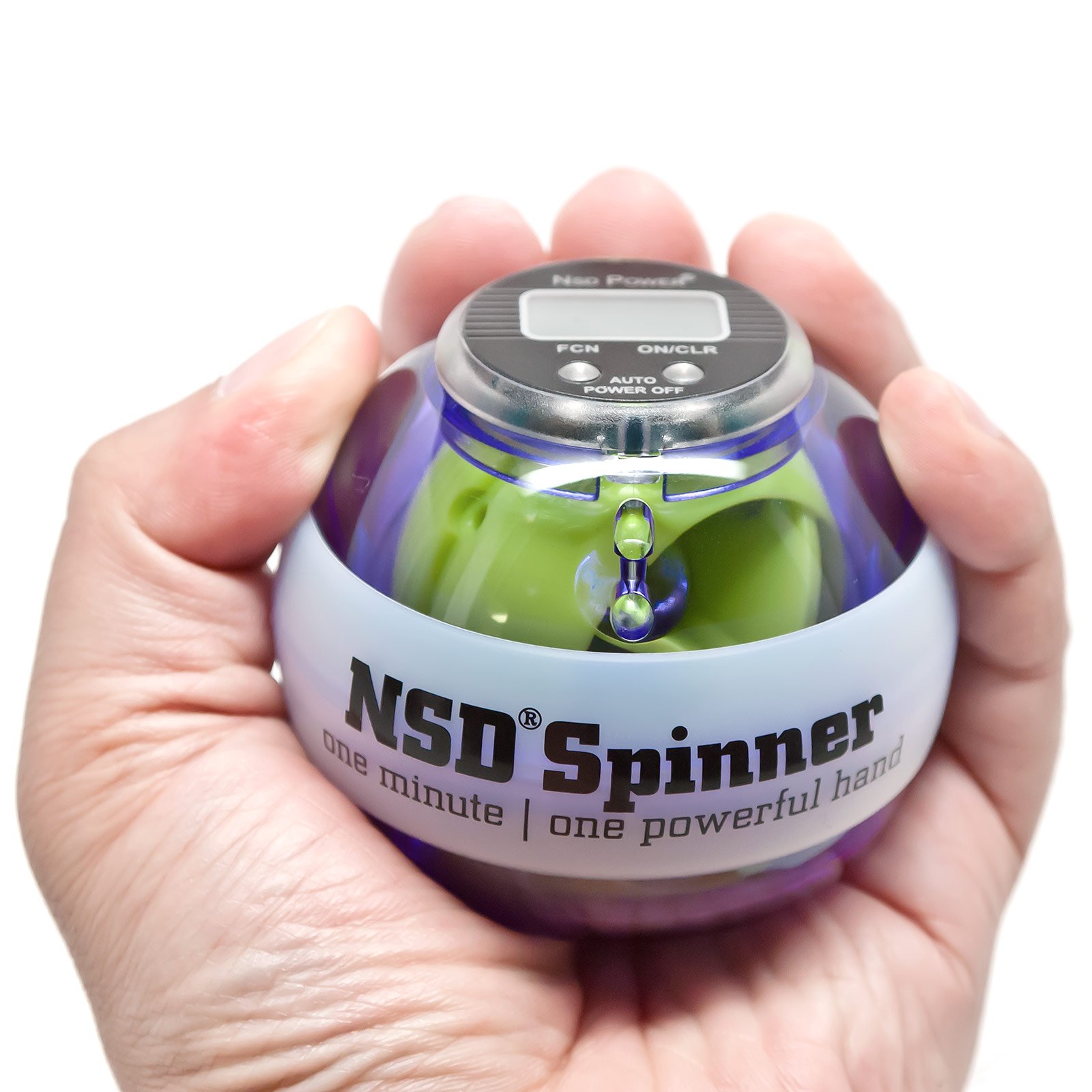 Power Winners Lit Spinner Gyroscopic Wrist and Forearm Exerciser Featuring Digital LCD Counter and LED Light