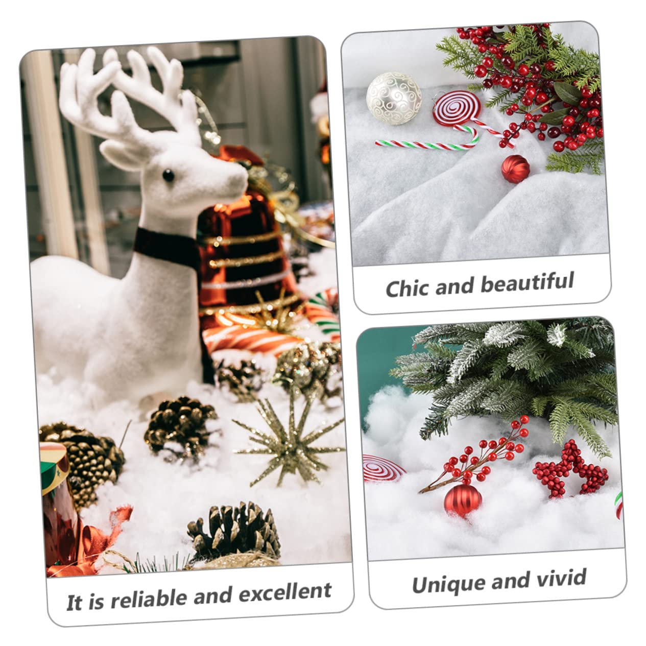 Amosfun 5Pcs Couverture De Neige Flocons De Neige Décorations Flocons De Neige Paillettes Lunettes De Noël Décoration De Neige Village De Noël Accessoires Neige Artificielle