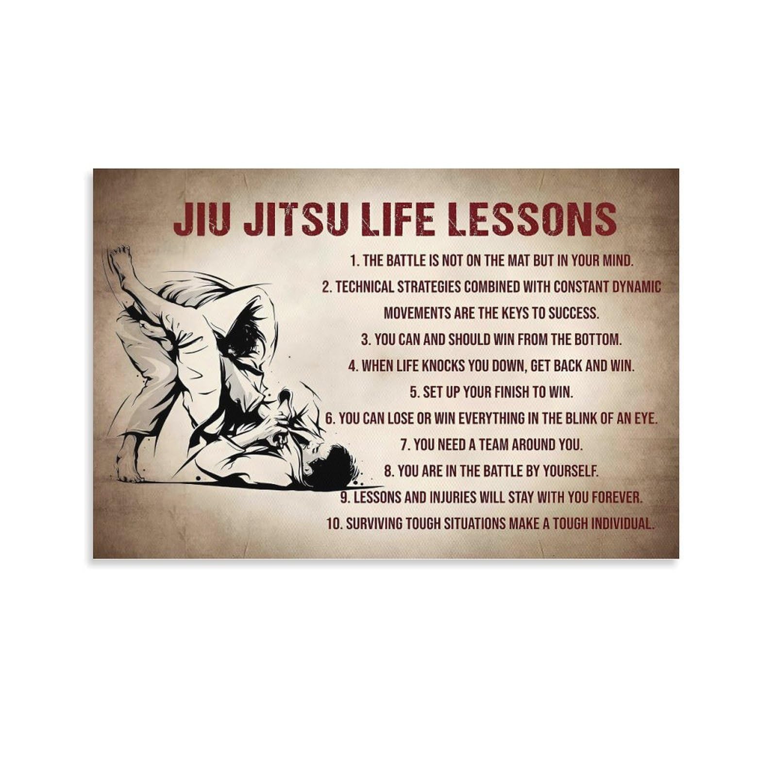 Amazon.com: Jiu Jitsu Life Lessons Wall Art Poster Bedroom Prints