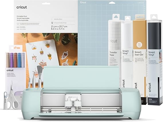 Cricut Explore 3 | Pack de démarrage Machine de découpe intelligente | Édition 2024, Starter Bundle (2024)