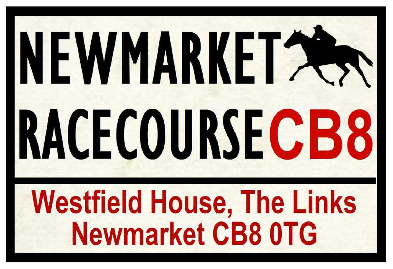 Inga Plaque570 Horse Racing Road Signs (Newmarket) Gifts Street Metal Tin Sign/Retro Decor Plaque 8X12 Inch