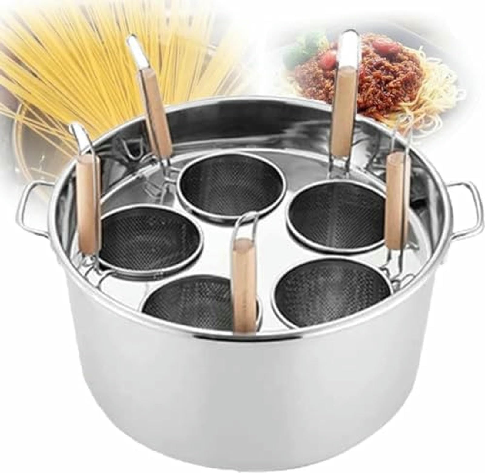 Outil de cuisson en pot en boucle avec passoire amovible pour nouilles et pâtes