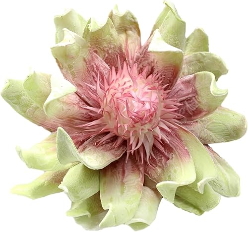 Miniatura 3 de Ebros Gift Paquete de 6 flores botánicas artificiales realistas y realistas, cardo de plástico, plantas de helecho, hojas de hierba, hogar, jardín,