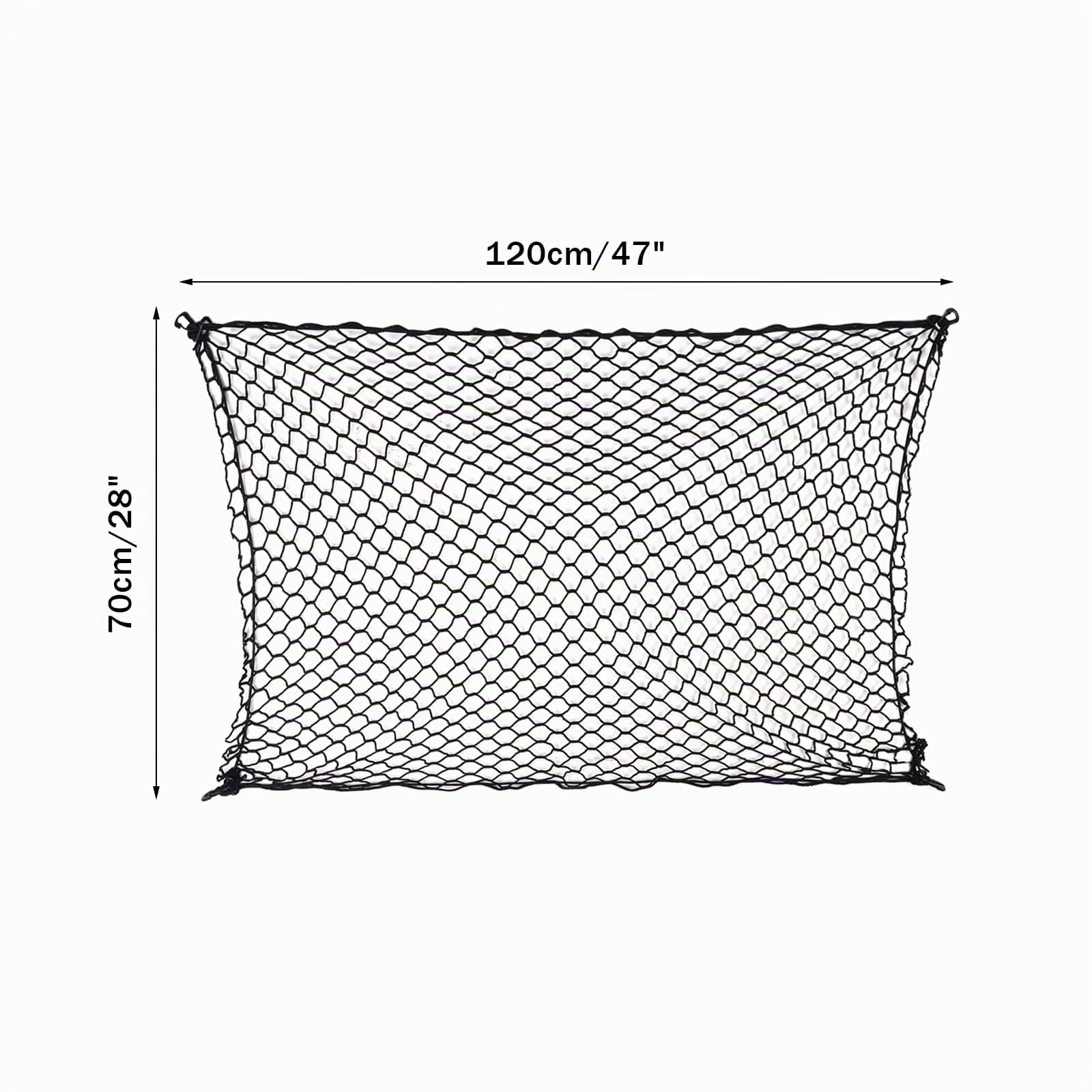120×70 cm Barriera Rete Auto per Cane, Rete Macchina per Cani Bagagliaio, Porta Barriera Veicolo Regolabile Protettiva per Cani Mesh Sicurezza per Camion SUV Auto
