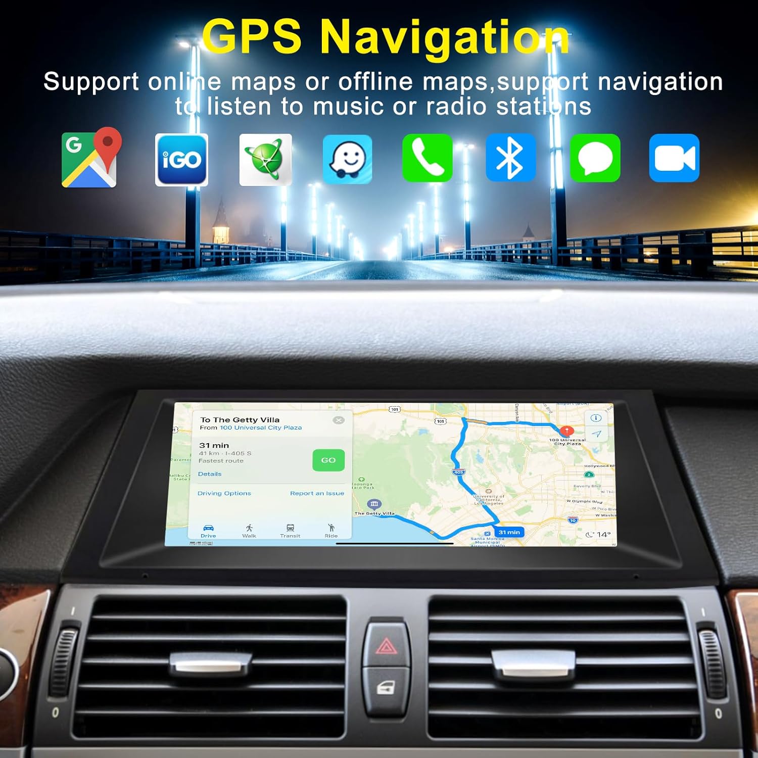 8.8" Linux CarPlay Screen for BMW E70 2010-2013 Years CIC System, Wireless Android Auto Multimedia Car Radio Receiver, GPS Navigation