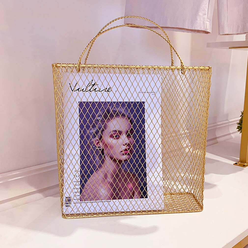 Magazine Holder Modern Metal Wire Mount Magazine Basket