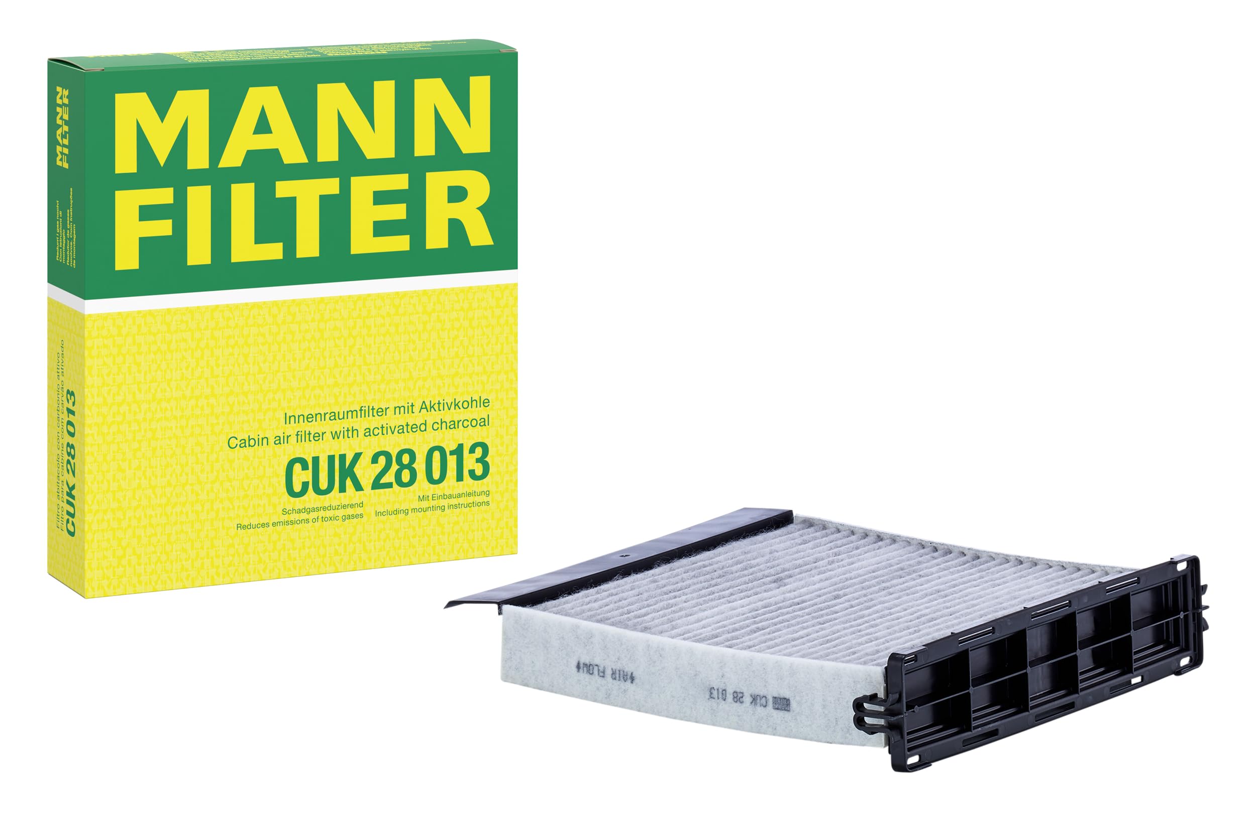 MANN-FILTER CUK 2956 Filtro Aria Cabina Con Carboni Attivi – Per Veicoli Industriali E Bus, 288x160x30 Mm