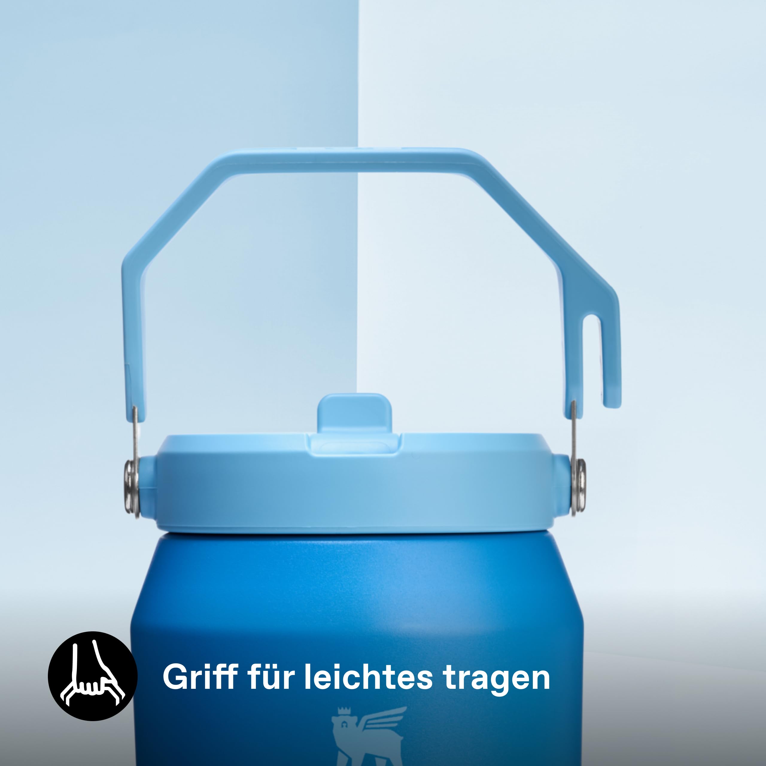 STANLEY 1913 IceFlow Flip Straw Jug 1.9L - Thermobecher Kühlt 20 Stunden - 4 Tage Eisgekühlt - Auslaufsicher - Leicht zu Tragen - Spülmaschinenfest - BPA Frei - Trinkflasche Sport - Azure | Kühlt 20 Std. - 4 Tage eisgekühlt - Auslaufsicher - BPA-frei - Sp