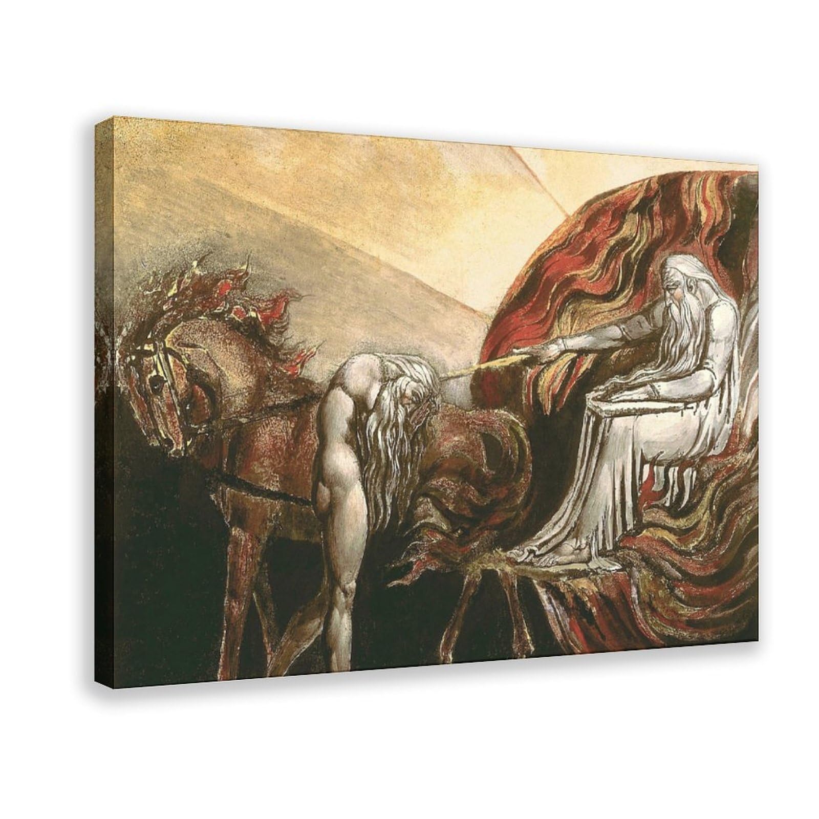 Tableau God Judging Adam de William Blake - Toile déco murale 30x45 cm - 8