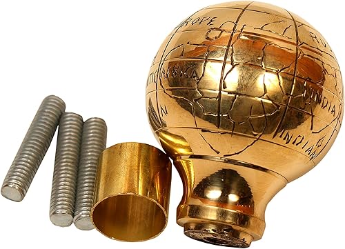 Bastón de madera victoriana con mango de latón con cabeza de globo, regalo ideal unisex