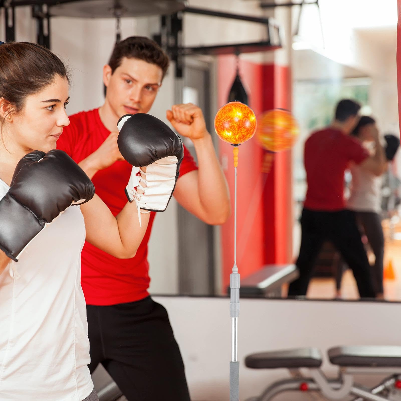 Freistehender Speedbag | Freistehende Trainertasche | Cobra Reflex Bag mit Saugnapf Boden | Advanced Reflex Boxsack | Schweres Boxtraining Equipment