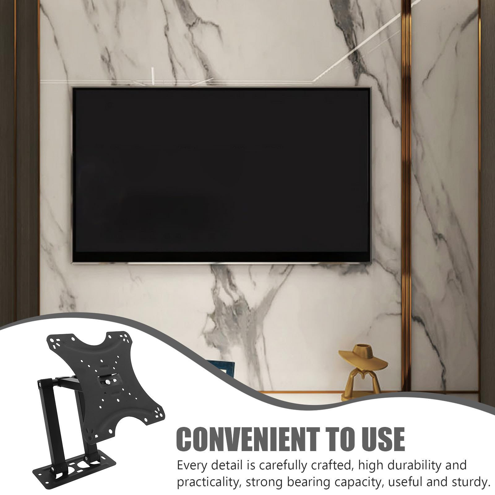 Ciieeo Supporto Freddo Parete da TV Acciaio in Laminato a Regolabile