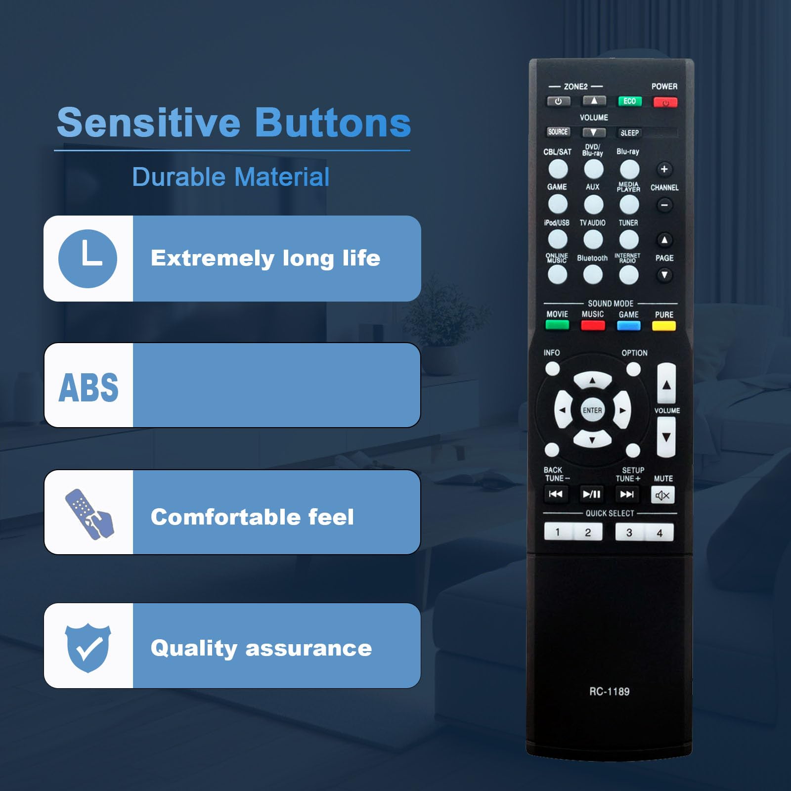 Amazon.com: RC-1189 Replaced Remote Control Compatible with Denon