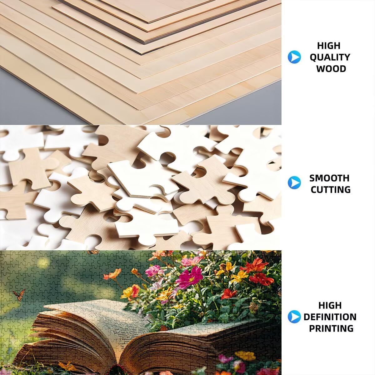 Puzzle 2000 elementów, magiczna książka puzzle dla dorosłych, gra edukacyjna z pudełkiem na prezent dla dorosłych, rodzinne gry edukacyjne, łamacz głowy na Boże Narodzenie dekoracje do domu, prezent