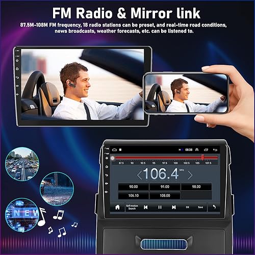 Miniatura 4 de Android 13 Radio estéreo para coche para Ford F150 F-150 2009 2010 2011 2012, pantalla táctil de 9 pulgadas Bluetooth con enlace de espejo Navi GPS