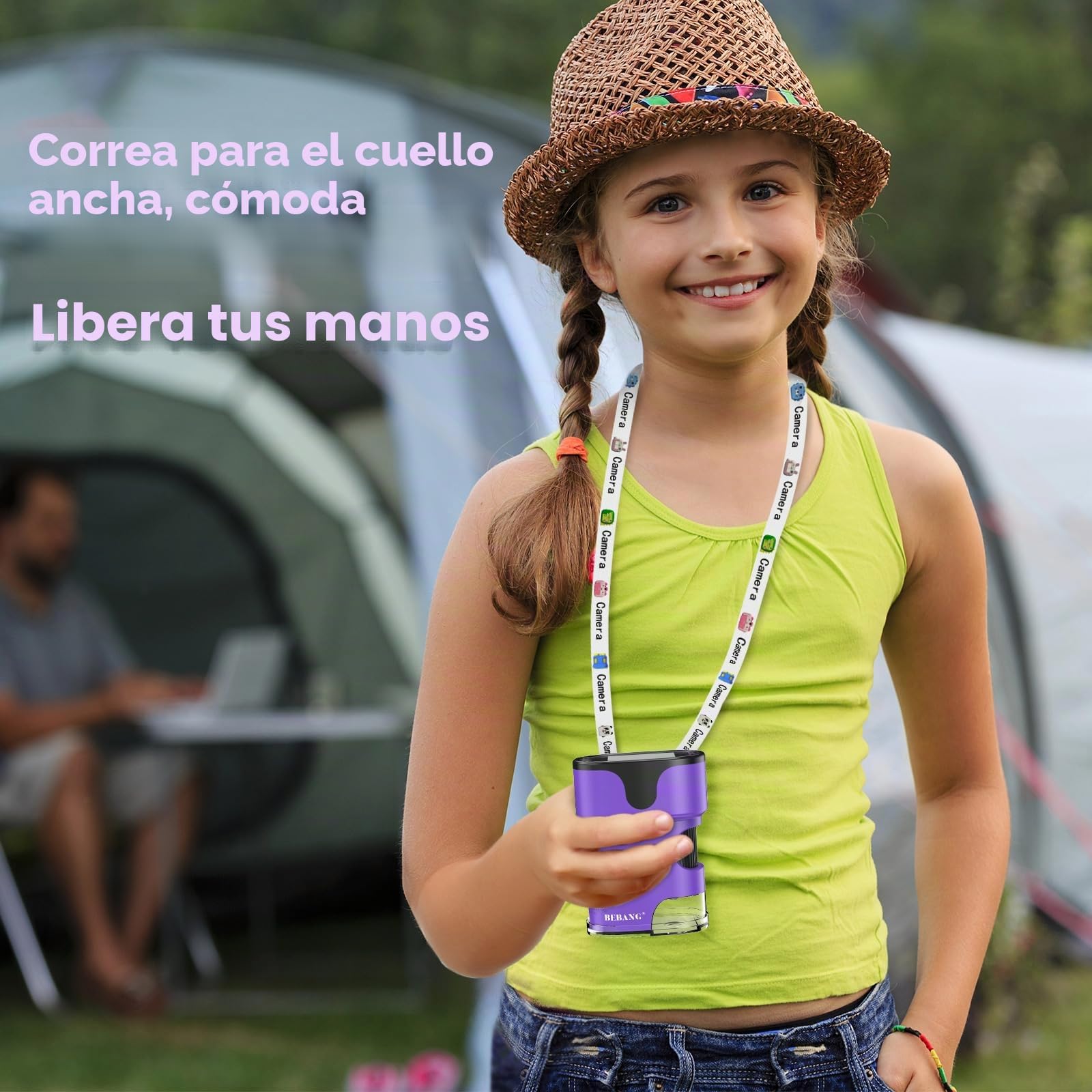 Microscopio de Mano 1000X para niños, 4K, Pantalla de 2 Pulgadas, Recargable, Mini microscopios Digitales de Bolsillo con Kit de Diapositivas, Regalo Edu portátil, para niños y Estudiantes