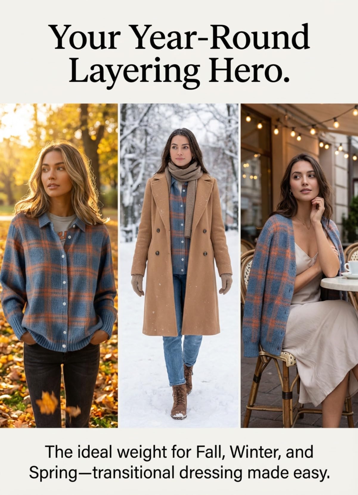 Women's Plaid Cardigan Sweater Cotton Button Up Knit Top Casual Checkered Print Cropped Shirt Collar Winter Soft