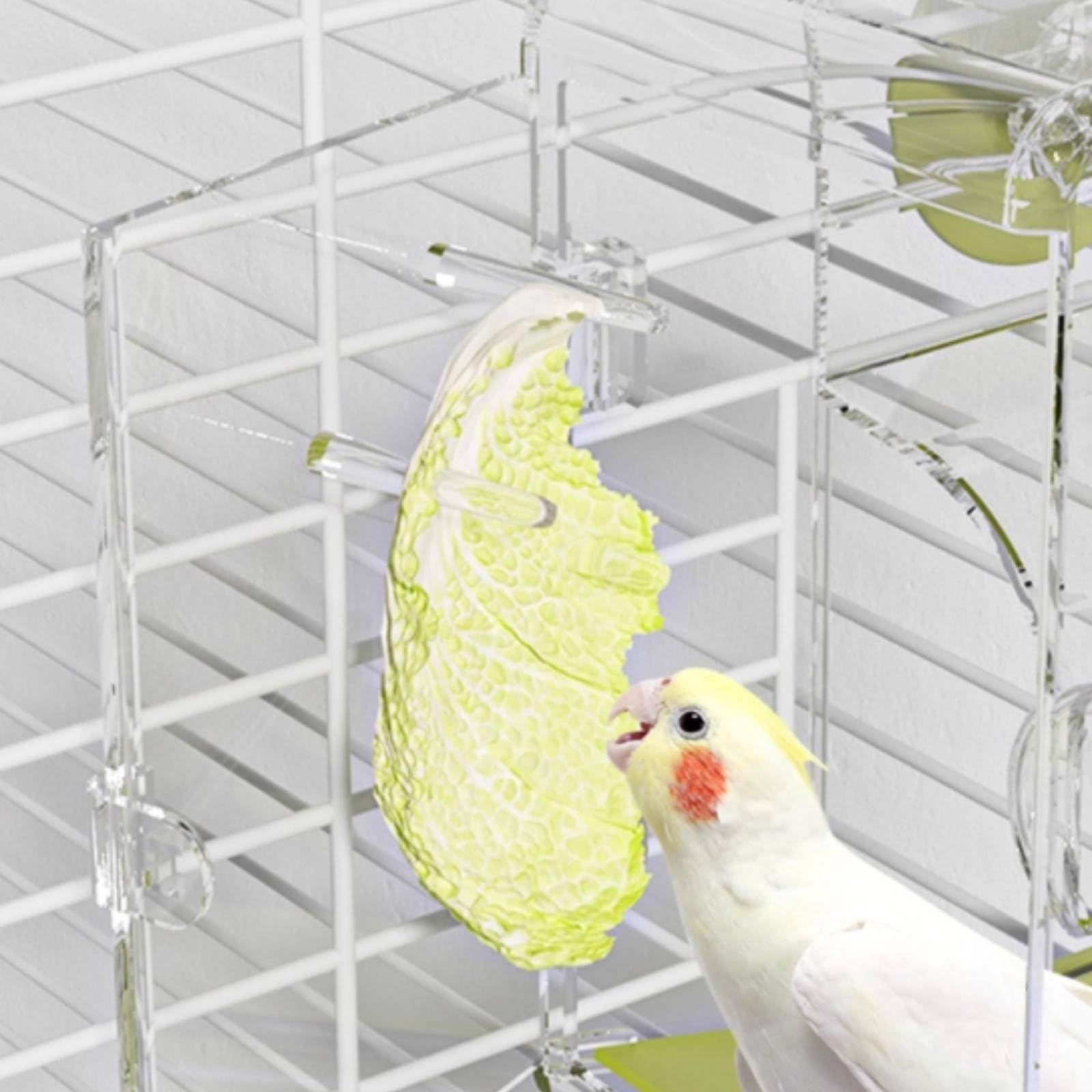 Mangeoire Automatique pour Oiseaux Distributeur Mangeoire Trémie Perchoir Grille Élargie Anti-éparpillement Réservoir Visible en PP Remplissage Rapide, Array, Rose