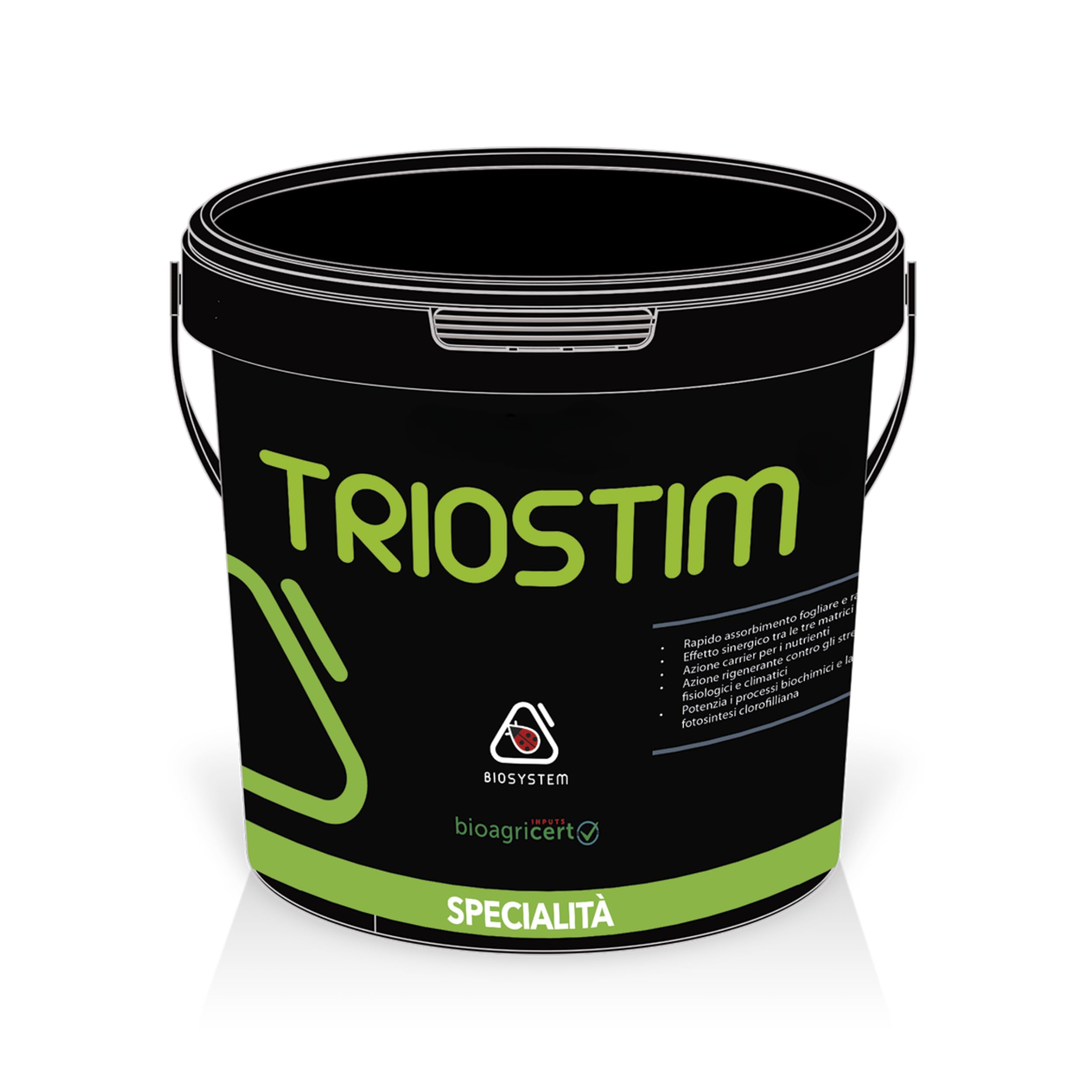 TRlOSTlM - Concime Organico Azotato Biostimolante | Amminoacidi - Alghe - Acidi Umici | Applicazione Fogliare e Fertirrigazione – Stimola Crescita e Resistenza agli Stress – Tanica 10 Litri (10 Litri)