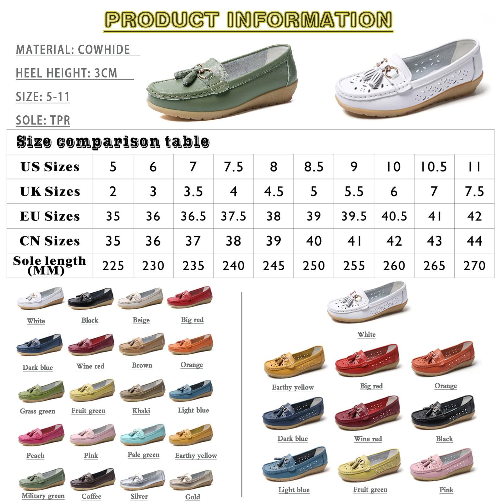Solaud Femme Confort Cuir Mocassins Talon compensé Penny Loafers Respirants Légers Souples Décontracté Bureau Marche Chaussures