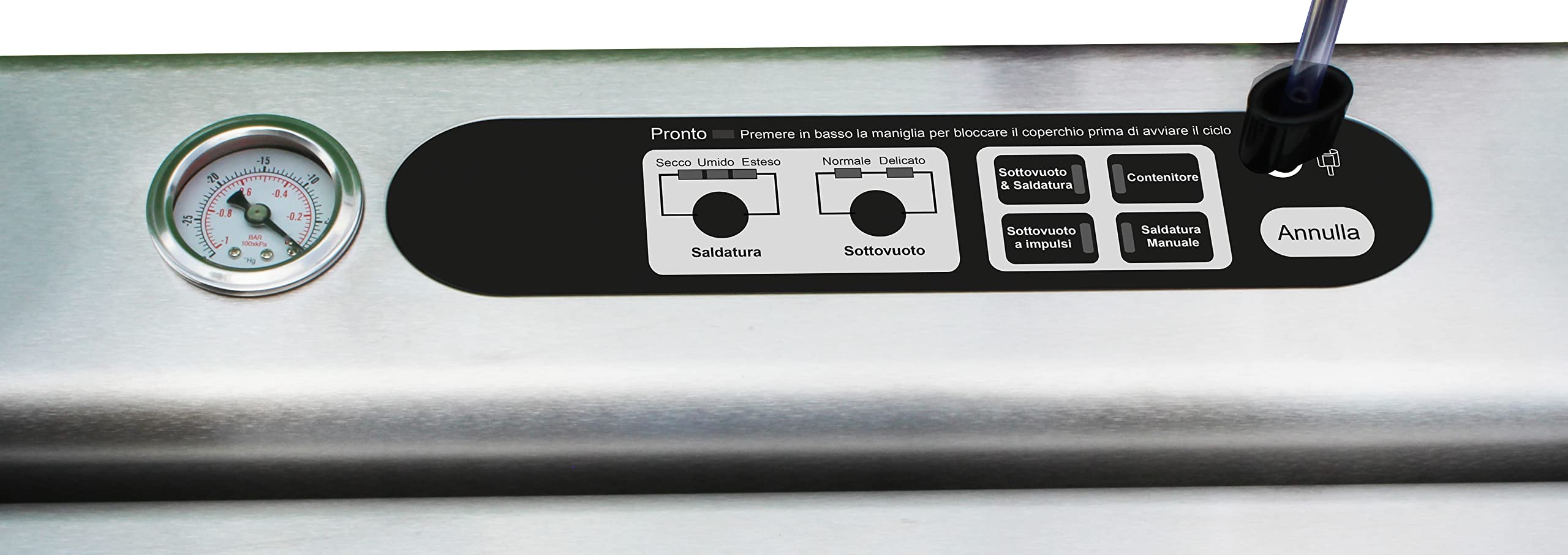 RGV Sottovuoto S30 - Macchina per Sottovuoto in Acciaio con Doppia Pompa, Saldatura e Pannello Touch Multifunzione