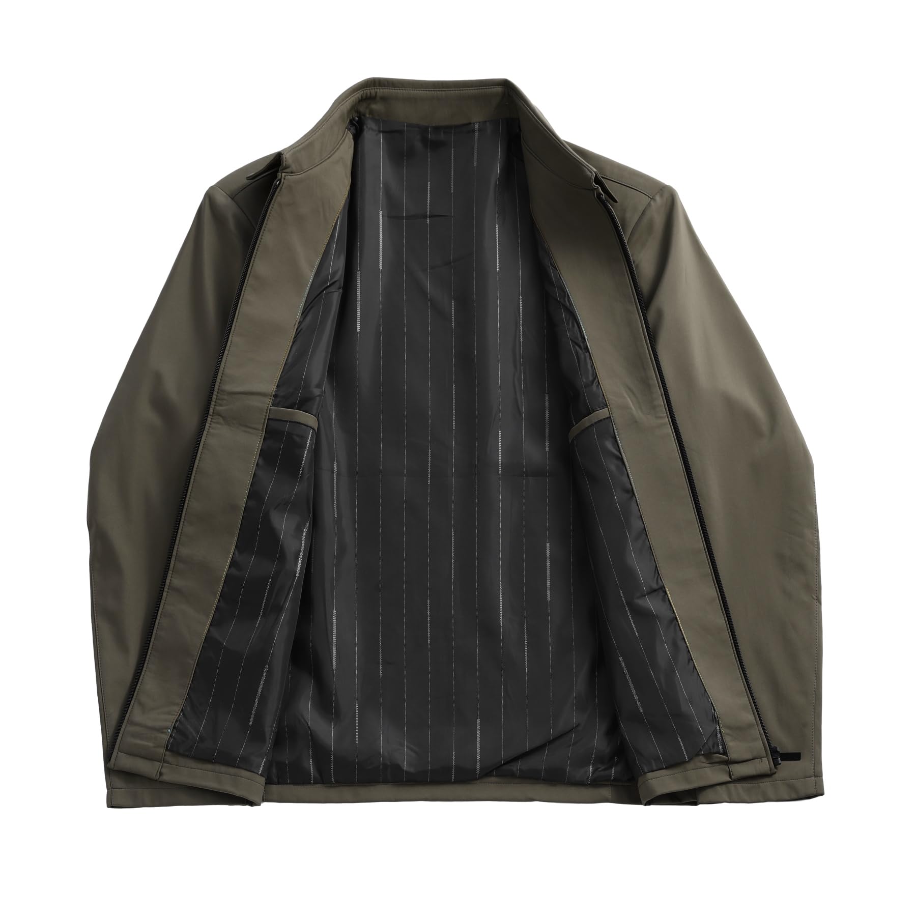 Allthemen Blouson Homme mi Saison Casual Bomber Jacket Léger Zip Veste Manches Longues Business Printemps Eté